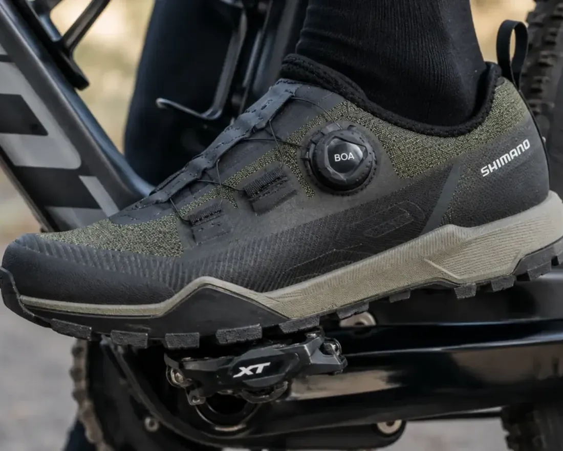 Radschuh auf dem Pedal