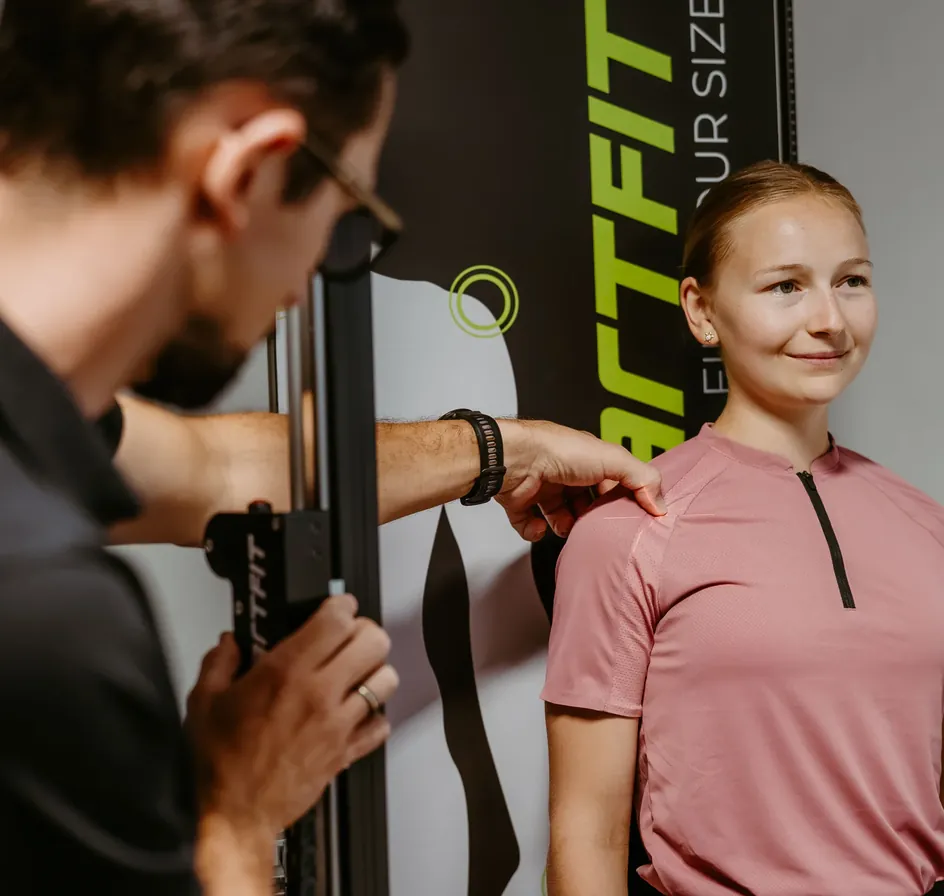 Beratungsgespräch am Smartfit-System